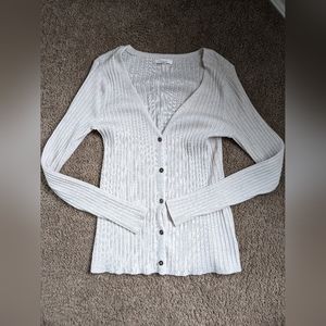 LAST CHANCE / DONATING SOON Beige V-Neck Cardigan